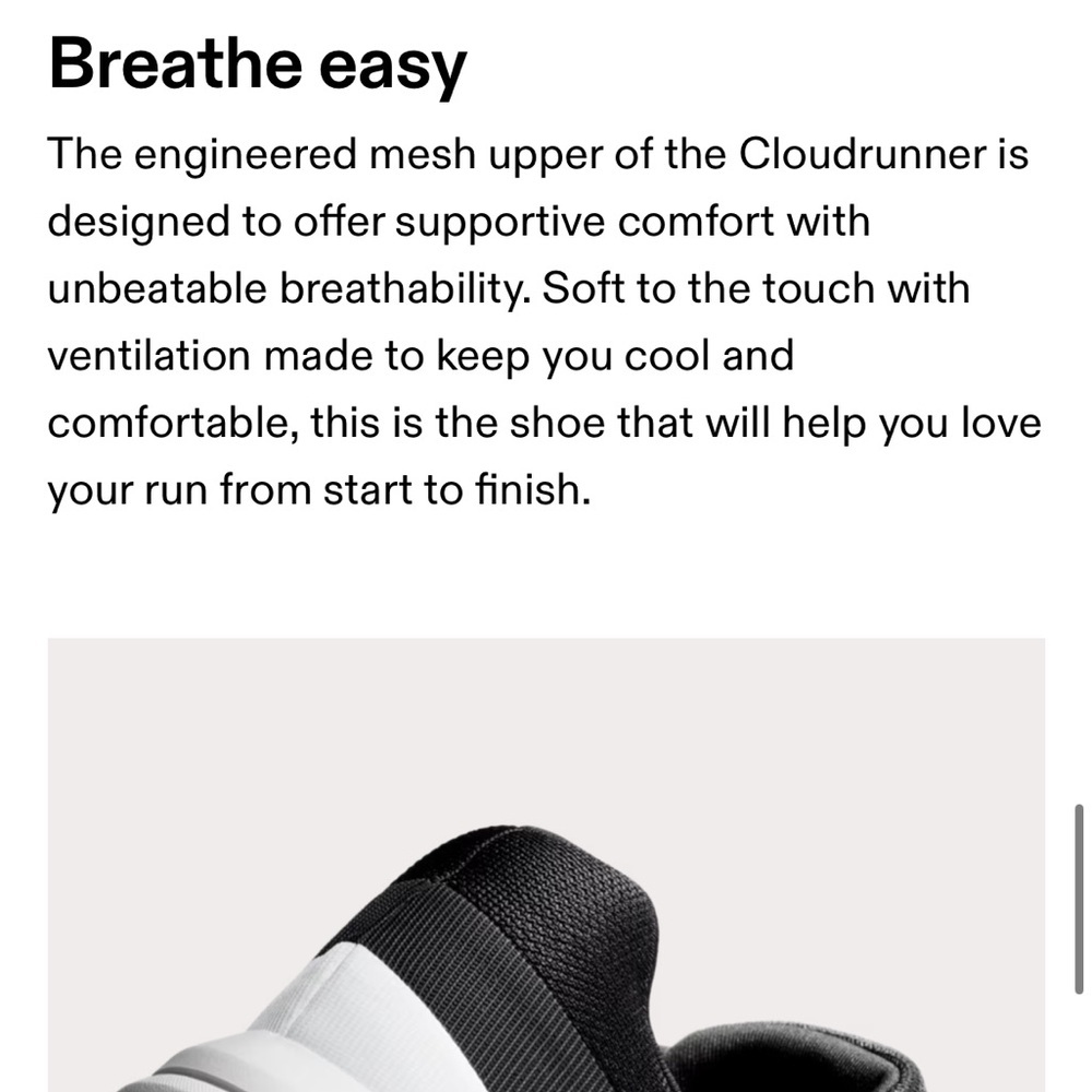 On Running Cloudrunner Sneaker Heron Black Purple Plush Cloud Tech Sz 10 - Picture 15 of 15